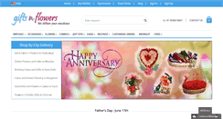 Desktop Screenshot of giftsnflowers.in