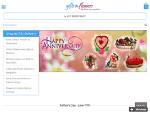 Tablet Screenshot of giftsnflowers.in